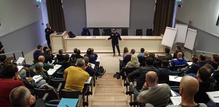 Corso Uefa A: gli allievi a lezione dal tecnico dell’Empoli, Beppe Iachini