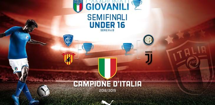 Benevento-Empoli la prima semifinale. Inter-Juventus nella gara serale