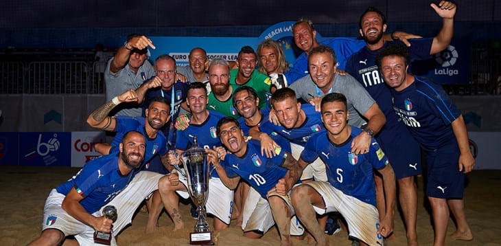 Euro Beach Soccer League: Italy beat Belarus and top group in Catania