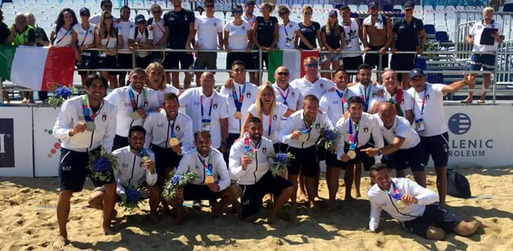 Giochi del Mediterraneo sulla spiaggia: l’Italia batte il Portogallo per 7-5 e si prende la medaglia d’oro