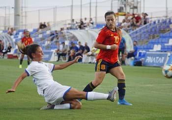 Azzurrine sconfitte in amichevole dalla Spagna, non basta il gol di Bragonzi